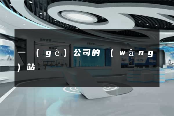一個(gè)公司的網(wǎng)站