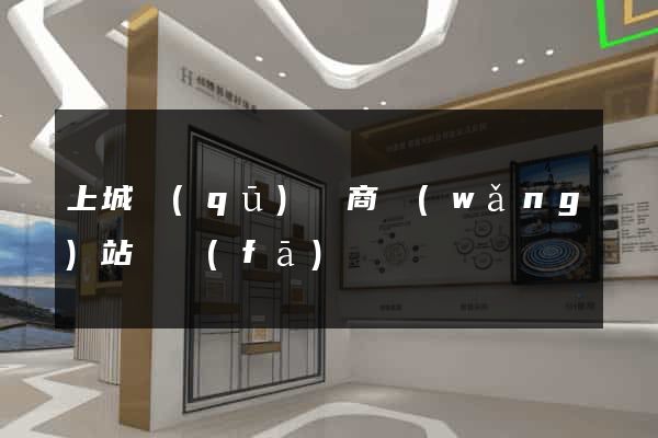 上城區(qū)電商網(wǎng)站開發(fā)
