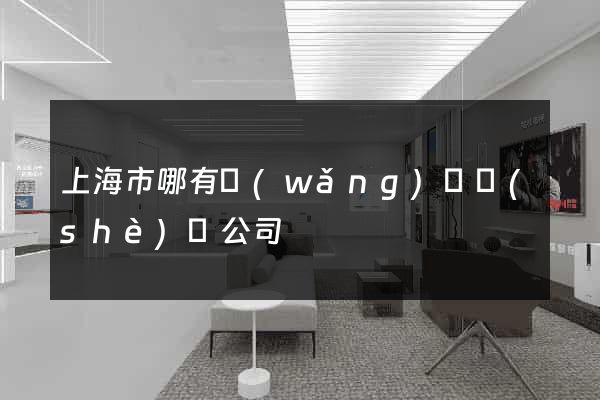 上海市哪有網(wǎng)頁設(shè)計公司