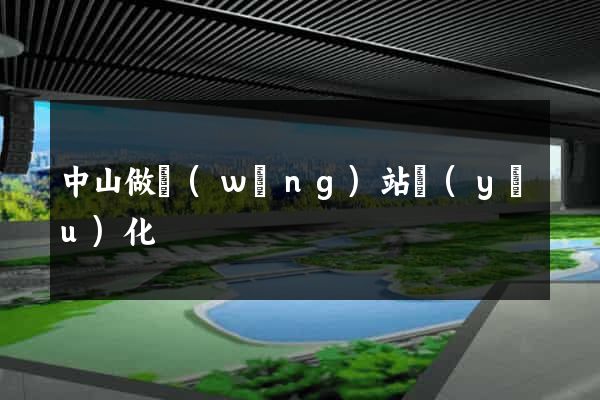 中山做網(wǎng)站優(yōu)化