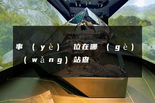 事業(yè)單位在哪個(gè)網(wǎng)站查詢