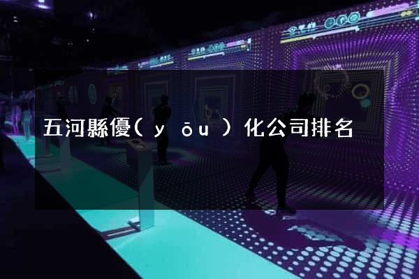 五河縣優(yōu)化公司排名