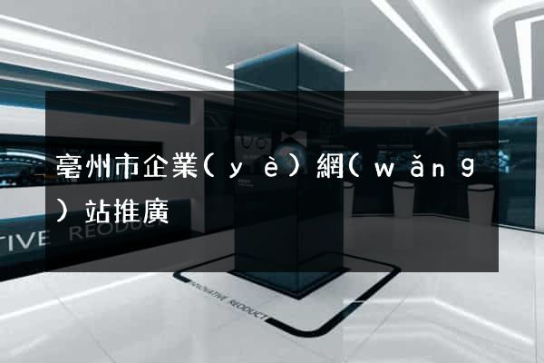 亳州市企業(yè)網(wǎng)站推廣