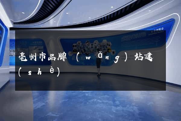 亳州市品牌網(wǎng)站建設(shè)