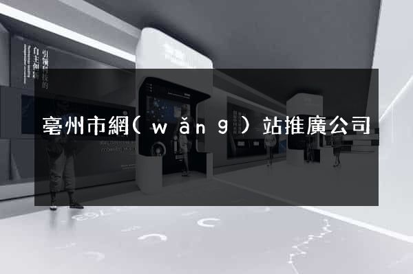 亳州市網(wǎng)站推廣公司