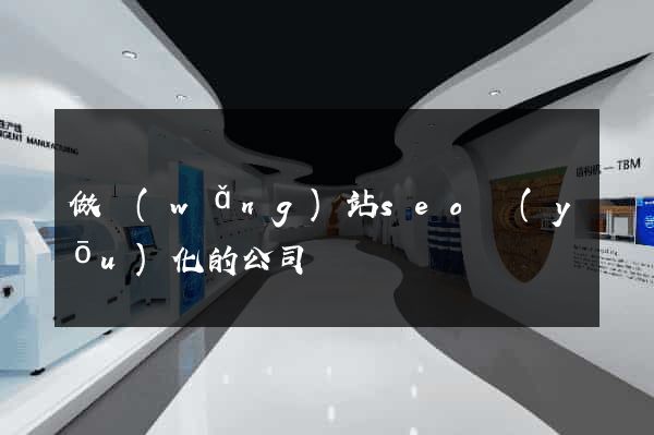 做網(wǎng)站seo優(yōu)化的公司