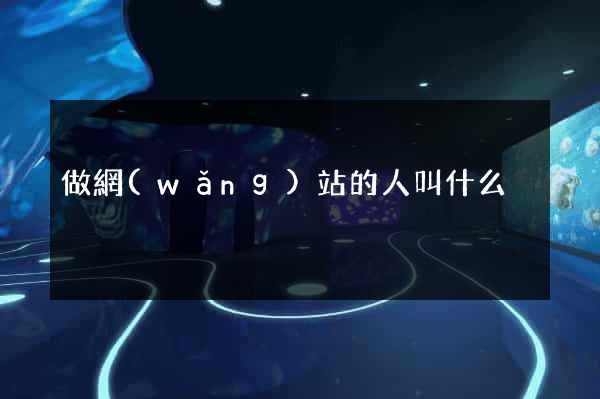 做網(wǎng)站的人叫什么