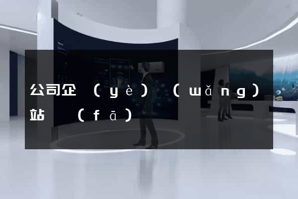 公司企業(yè)網(wǎng)站開發(fā)