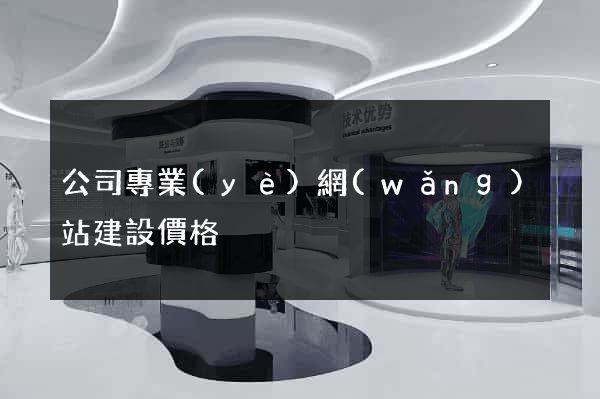 公司專業(yè)網(wǎng)站建設價格