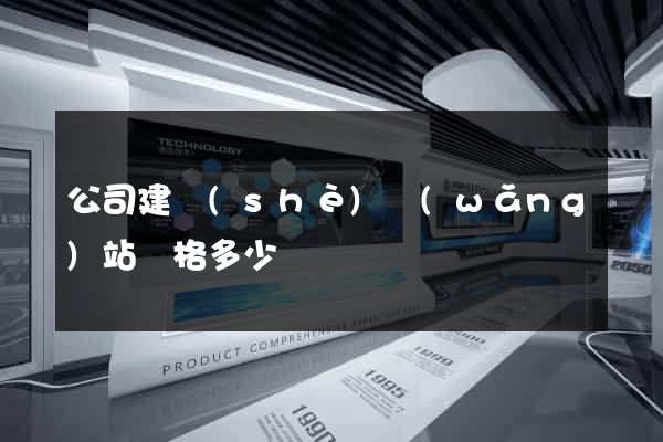 公司建設(shè)網(wǎng)站價格多少錢