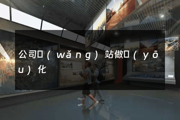 公司網(wǎng)站做優(yōu)化