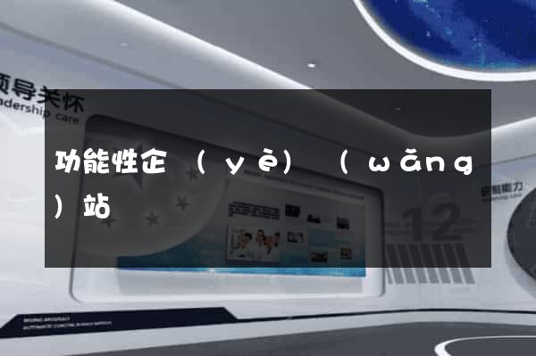 功能性企業(yè)網(wǎng)站