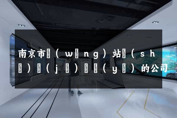 南京市網(wǎng)站設(shè)計(jì)專業(yè)的公司