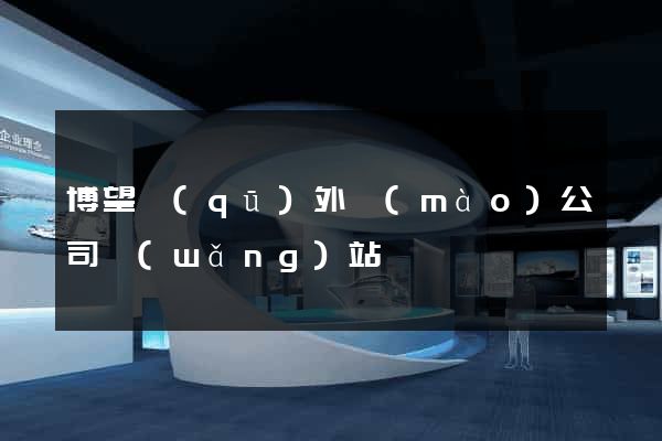 博望區(qū)外貿(mào)公司網(wǎng)站