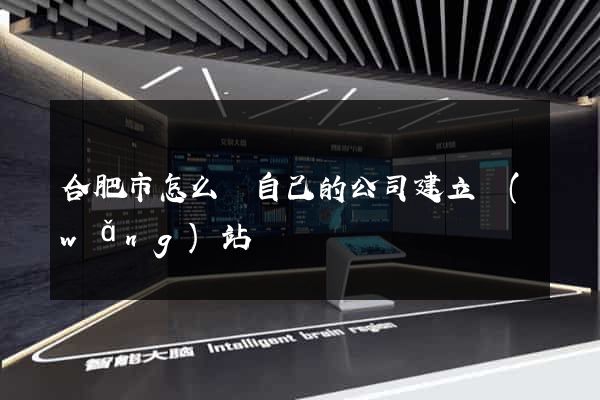 合肥市怎么給自己的公司建立網(wǎng)站