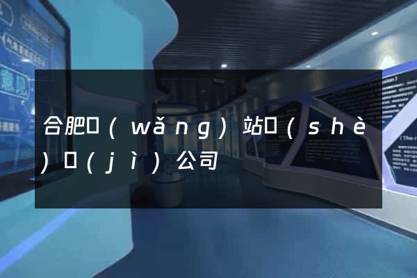 合肥網(wǎng)站設(shè)計(jì)公司