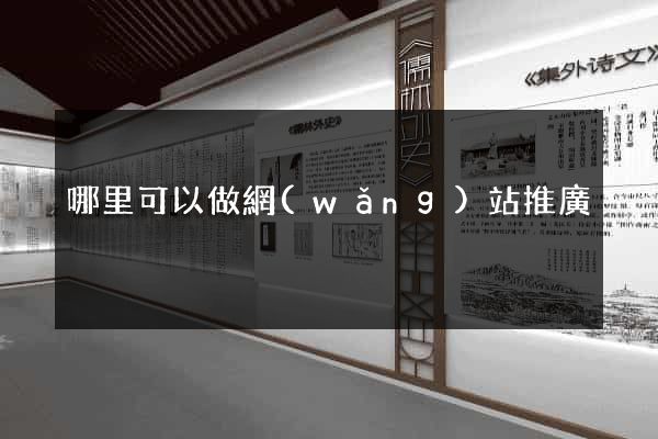 哪里可以做網(wǎng)站推廣