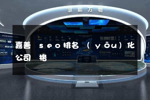 嘉善縣seo排名優(yōu)化公司價格
