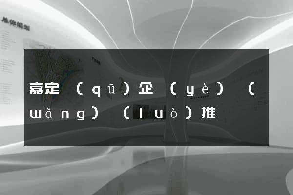 嘉定區(qū)企業(yè)網(wǎng)絡(luò)推廣