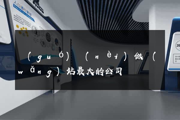 國(guó)內(nèi)做網(wǎng)站最大的公司