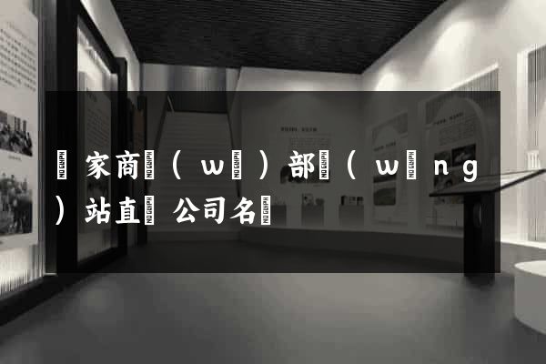 國家商務(wù)部網(wǎng)站直銷公司名單