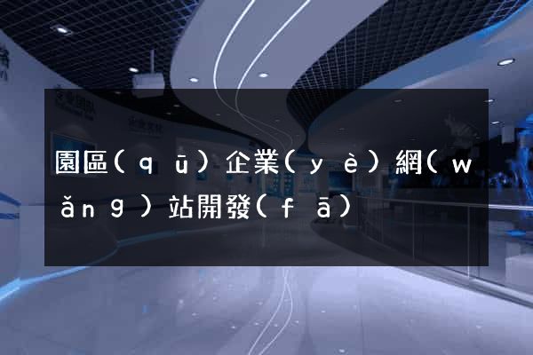 園區(qū)企業(yè)網(wǎng)站開發(fā)