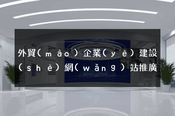 外貿(mào)企業(yè)建設(shè)網(wǎng)站推廣