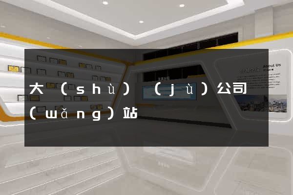 大數(shù)據(jù)公司網(wǎng)站