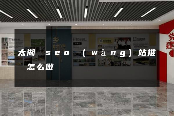 太湖縣seo網(wǎng)站推廣怎么做