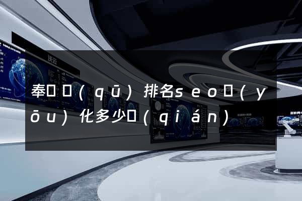 奉賢區(qū)排名seo優(yōu)化多少錢(qián)