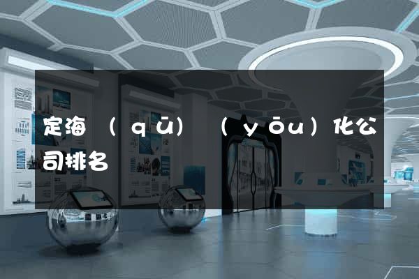 定海區(qū)優(yōu)化公司排名