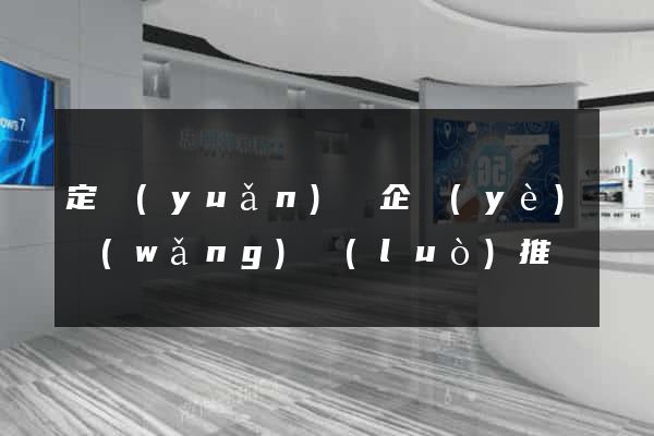 定遠(yuǎn)縣企業(yè)網(wǎng)絡(luò)推廣