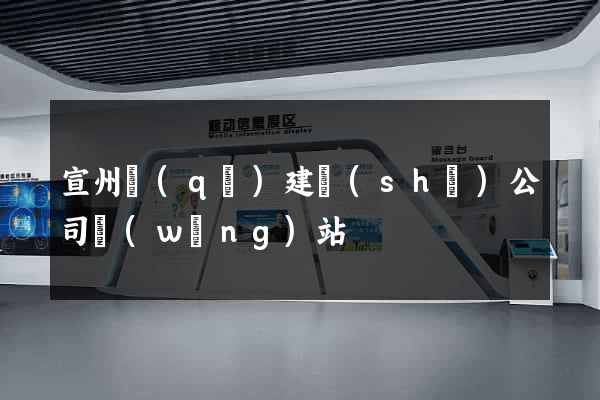 宣州區(qū)建設(shè)公司網(wǎng)站