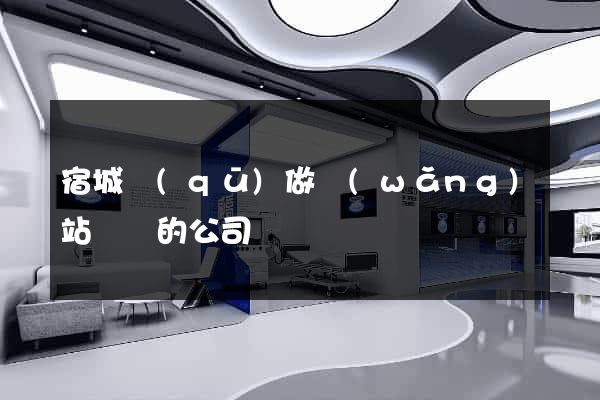 宿城區(qū)做網(wǎng)站設計的公司