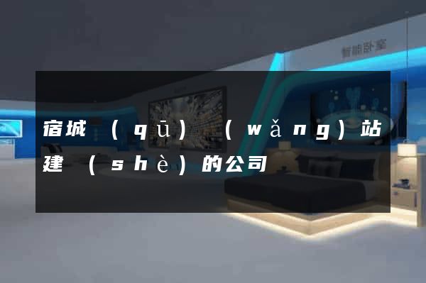 宿城區(qū)網(wǎng)站建設(shè)的公司