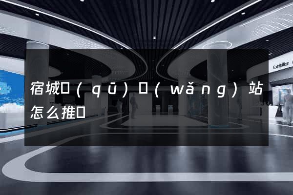 宿城區(qū)網(wǎng)站怎么推廣