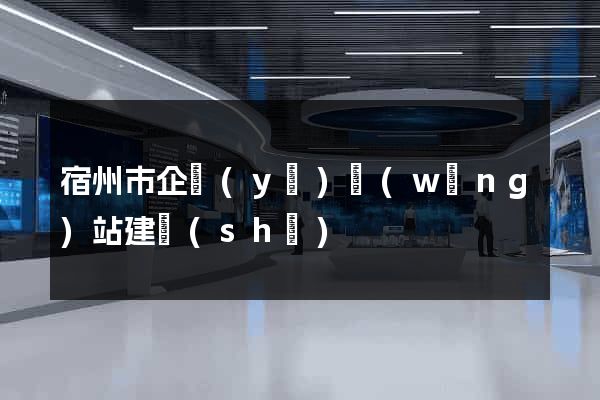 宿州市企業(yè)網(wǎng)站建設(shè)