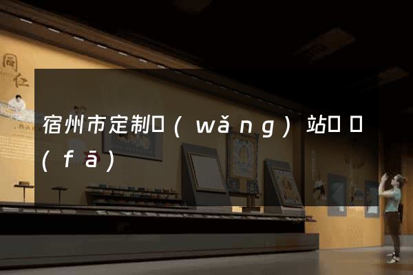 宿州市定制網(wǎng)站開發(fā)