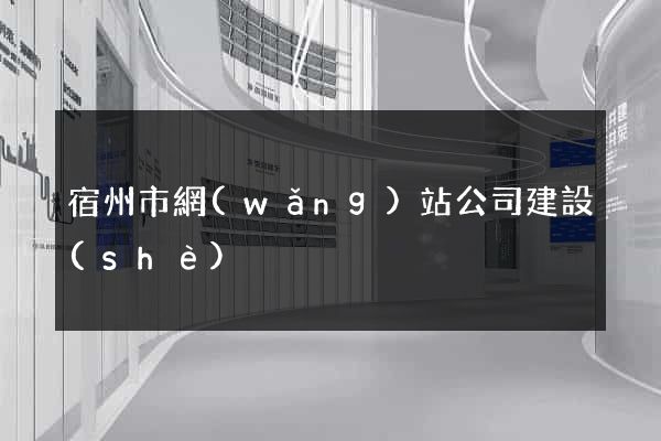 宿州市網(wǎng)站公司建設(shè)