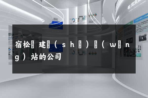 宿松縣建設(shè)網(wǎng)站的公司