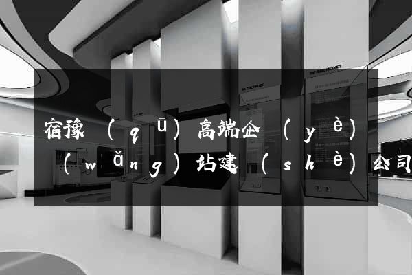 宿豫區(qū)高端企業(yè)網(wǎng)站建設(shè)公司