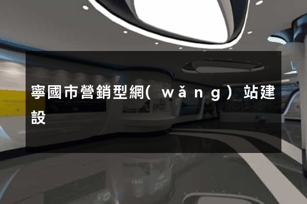 寧國市營銷型網(wǎng)站建設