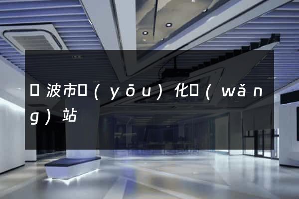 寧波市優(yōu)化網(wǎng)站
