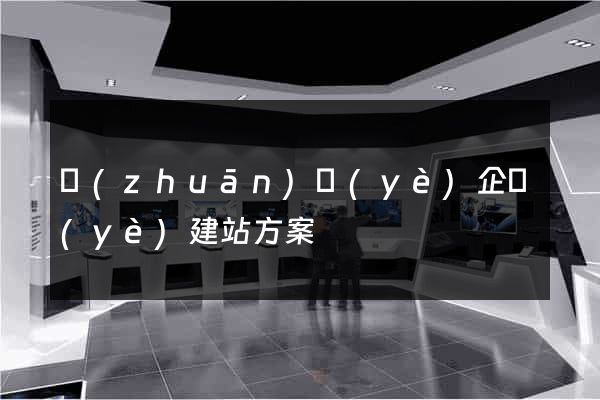 專(zhuān)業(yè)企業(yè)建站方案