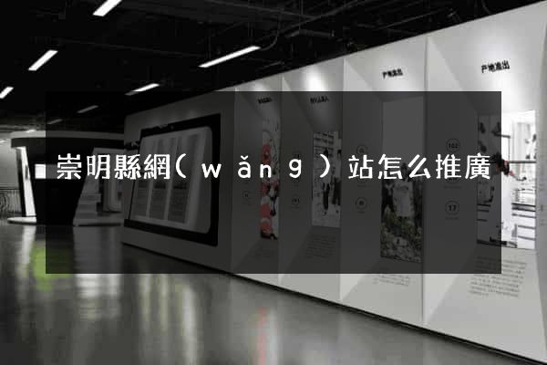 崇明縣網(wǎng)站怎么推廣