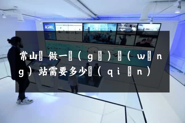 常山縣做一個(gè)網(wǎng)站需要多少錢(qián)