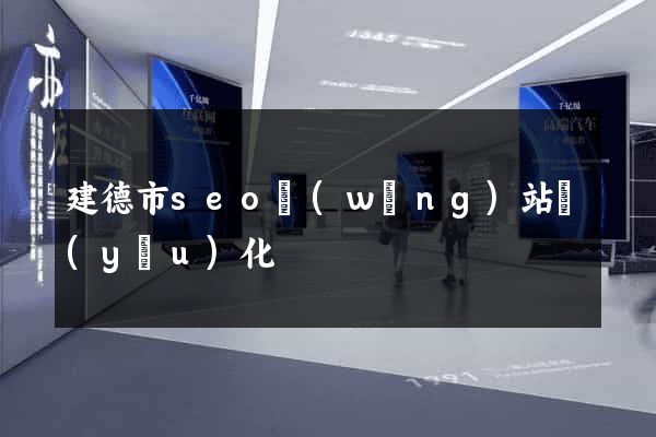 建德市seo網(wǎng)站優(yōu)化