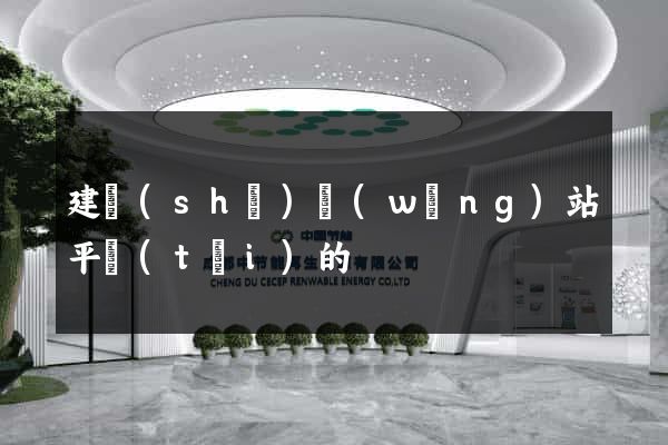 建設(shè)網(wǎng)站平臺(tái)的