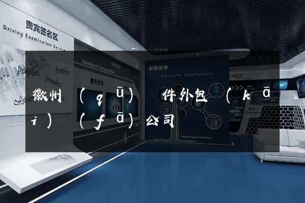 徽州區(qū)軟件外包開(kāi)發(fā)公司