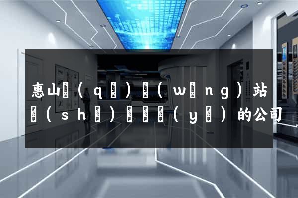 惠山區(qū)網(wǎng)站設(shè)計專業(yè)的公司